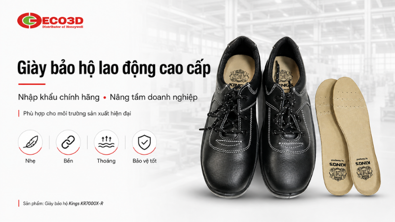 Giày bảo hộ lao động cao cấp nhập khẩu chính hãng nâng tầm doanh nghiệp